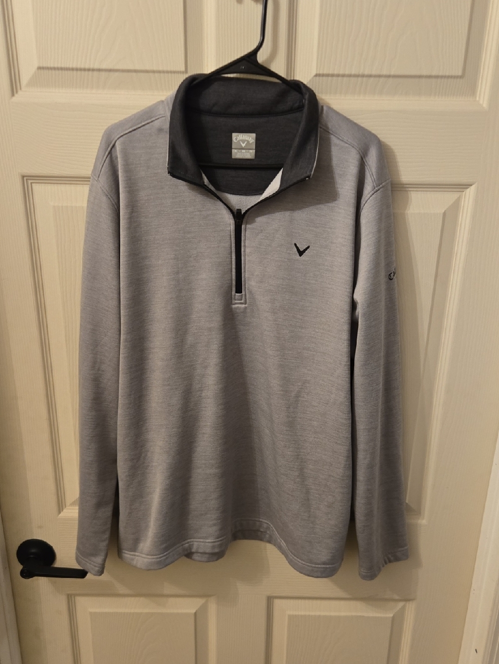 Callaway Light Gray and Dark Gray Quarter-Zip Golf Pullover
